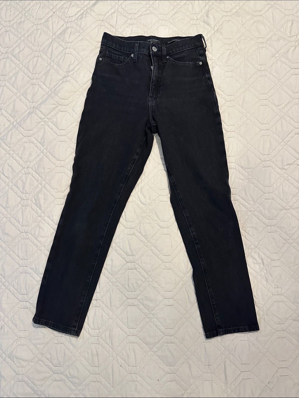 Banana Republic womens Black Slim Straight Jeans